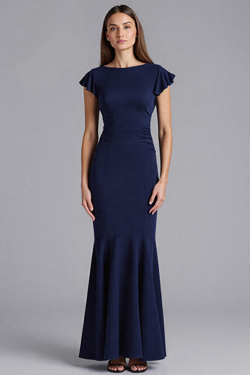Mermaid Navy Long Formal Dress